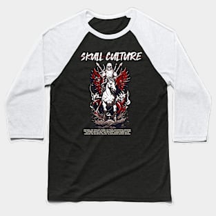 Skull culture Pegasus Baseball T-Shirt